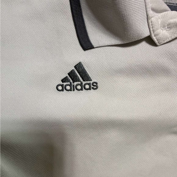 Adidas Men's White Polo with Gray Accents men’s large - Picture 2 of 6